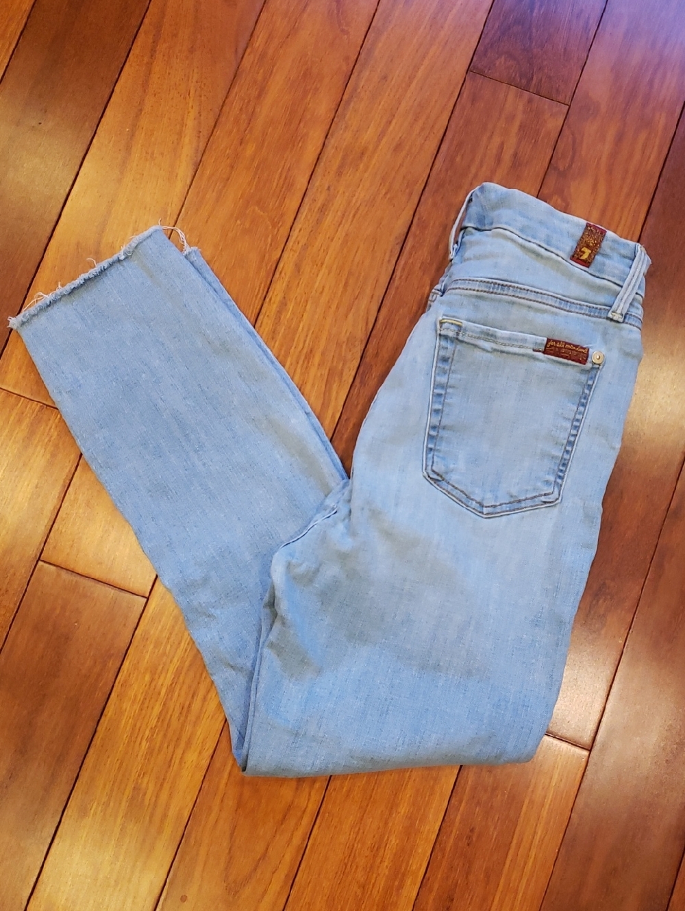7 For All Mankind Women's Aubrey ankle denim blue jeans Size 27